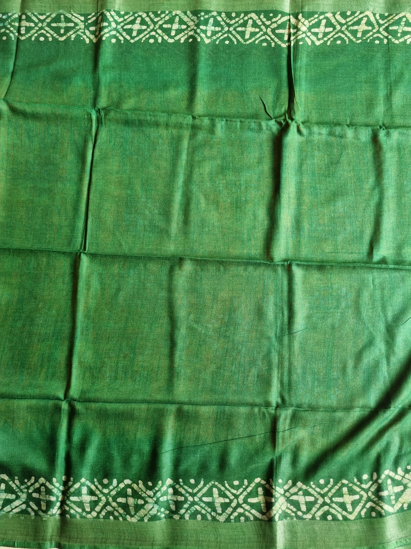 GREEN & YELLOW LINEN COTTON SAREE