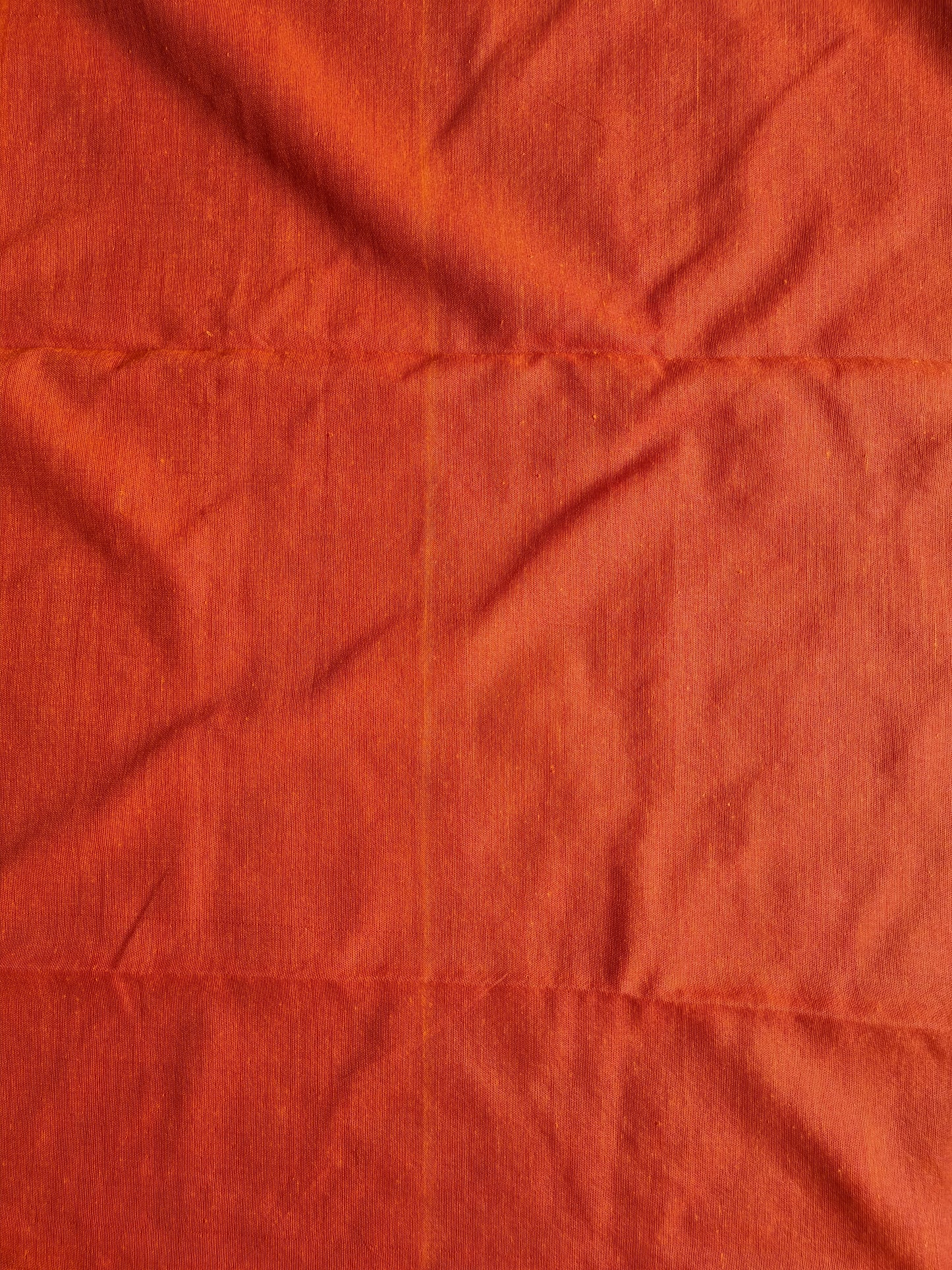ORANGE KHADI COTTON SAREE