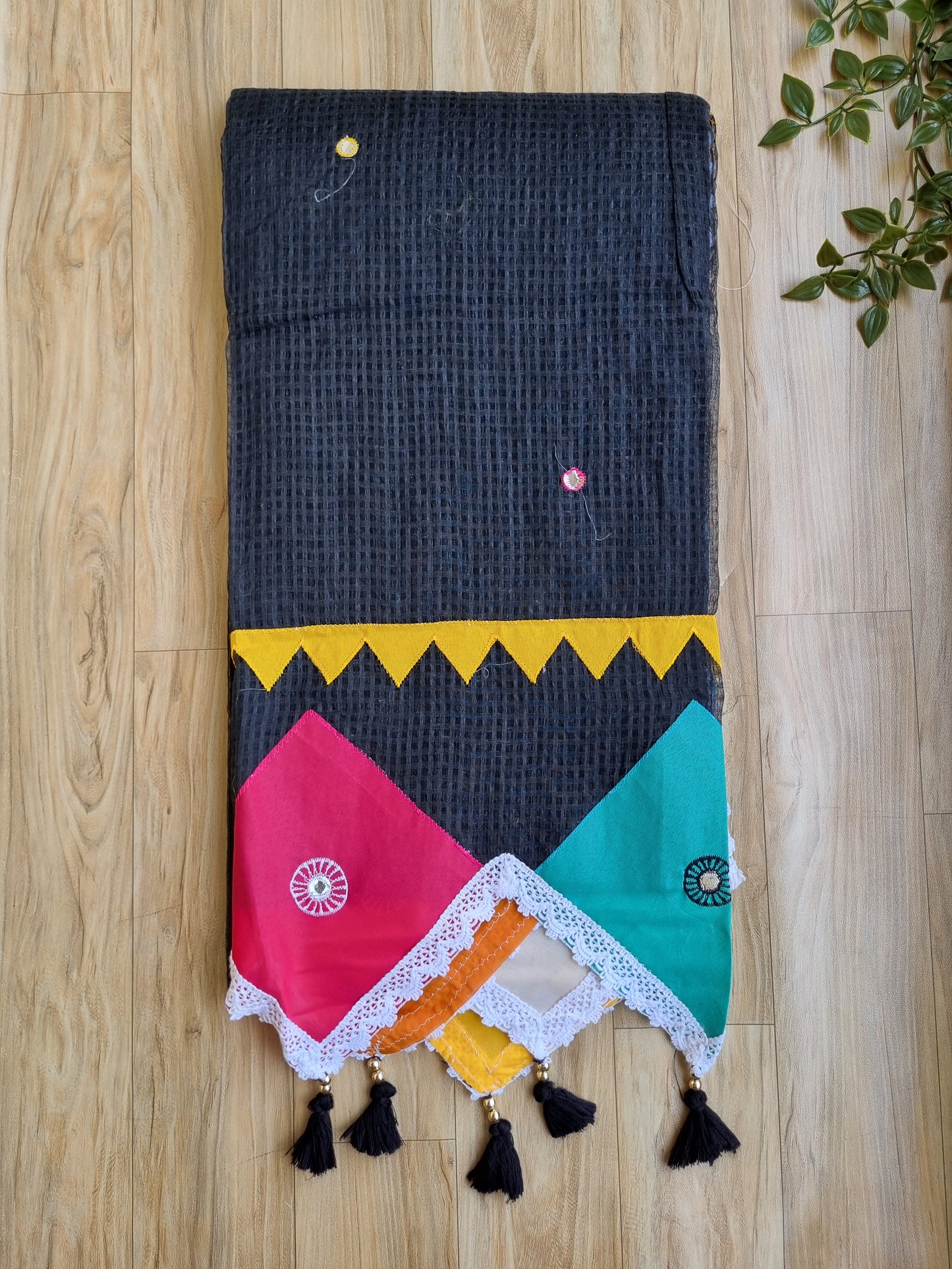 KOTA SAREE WITH APPLIQUE WORK