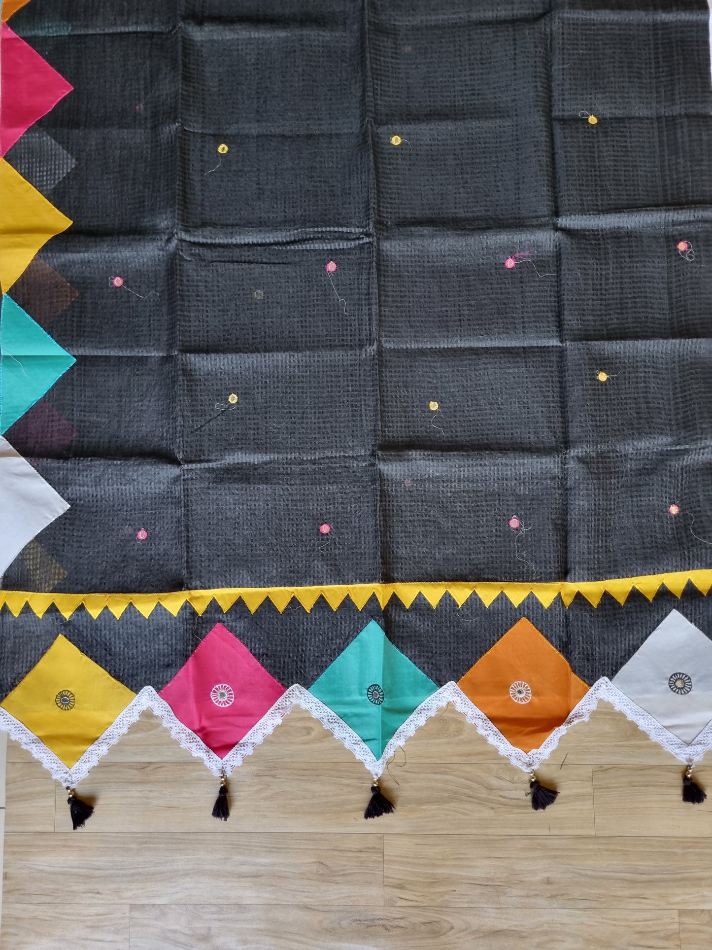 KOTA SAREE WITH APPLIQUE WORK