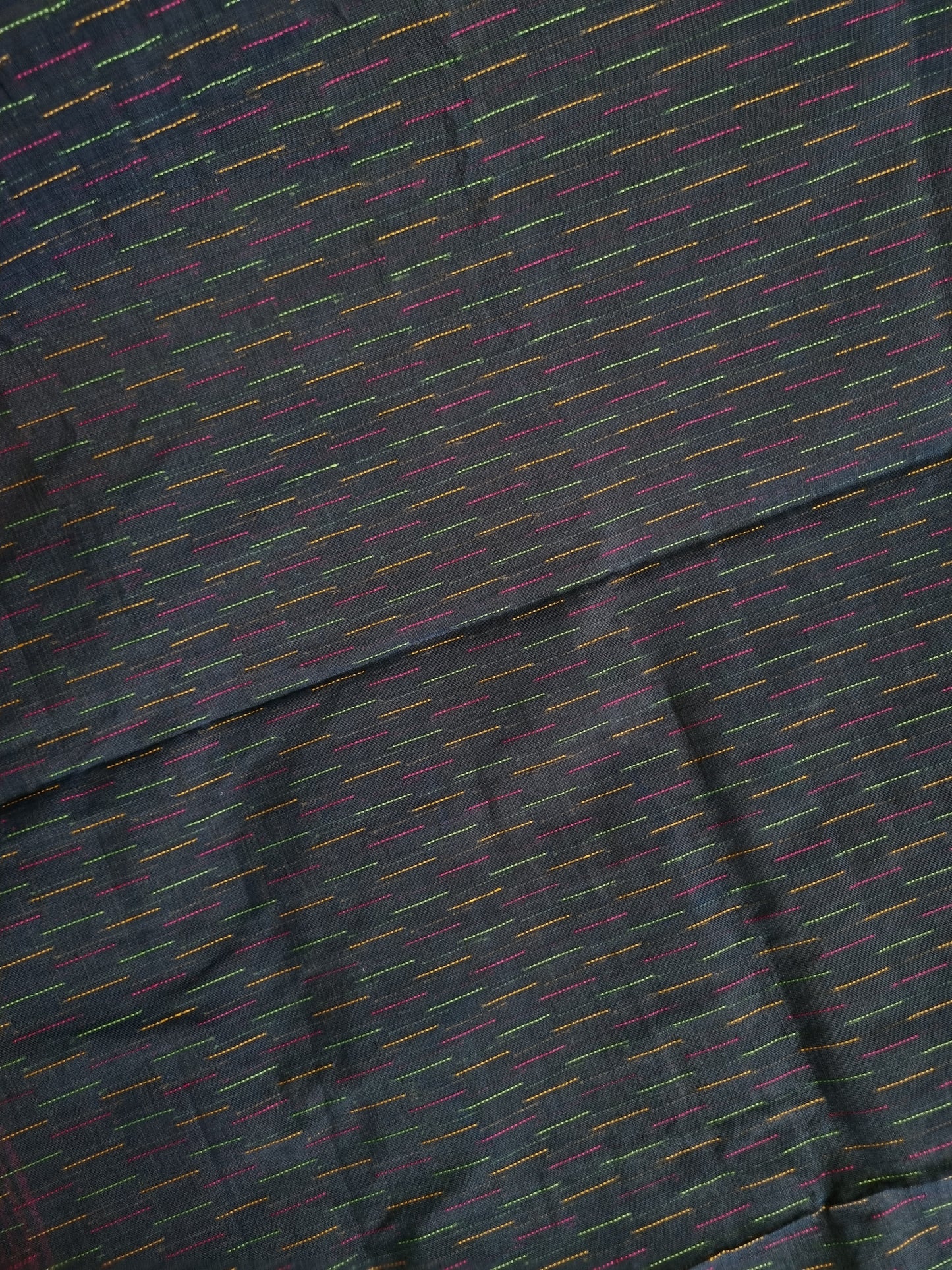 PINK & TEAL COTTON SLAB SAREE