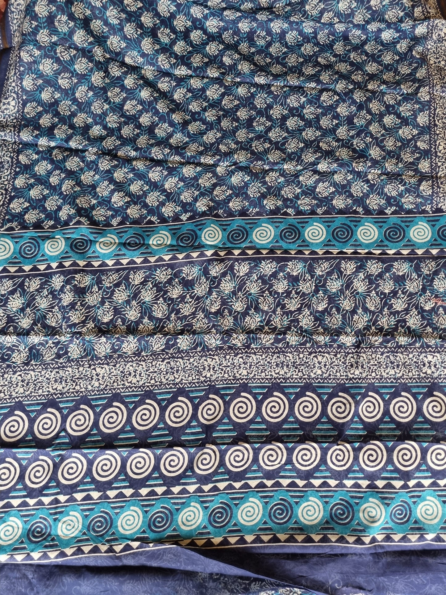 BLUE PURE COTTON SAREE