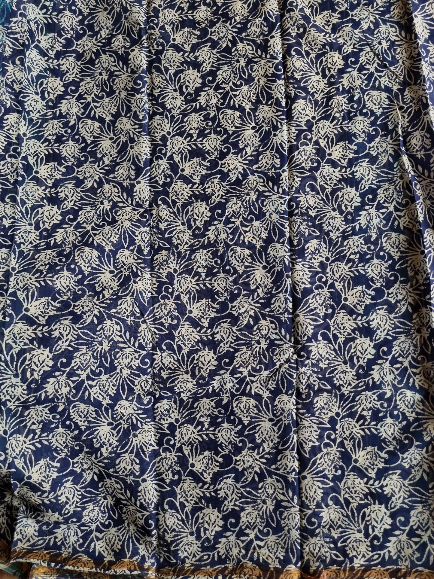BLUE PURE COTTON SAREE