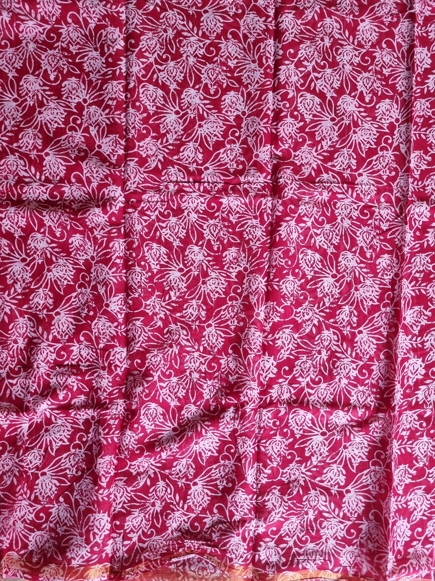 RED PURE COTTON SAREE