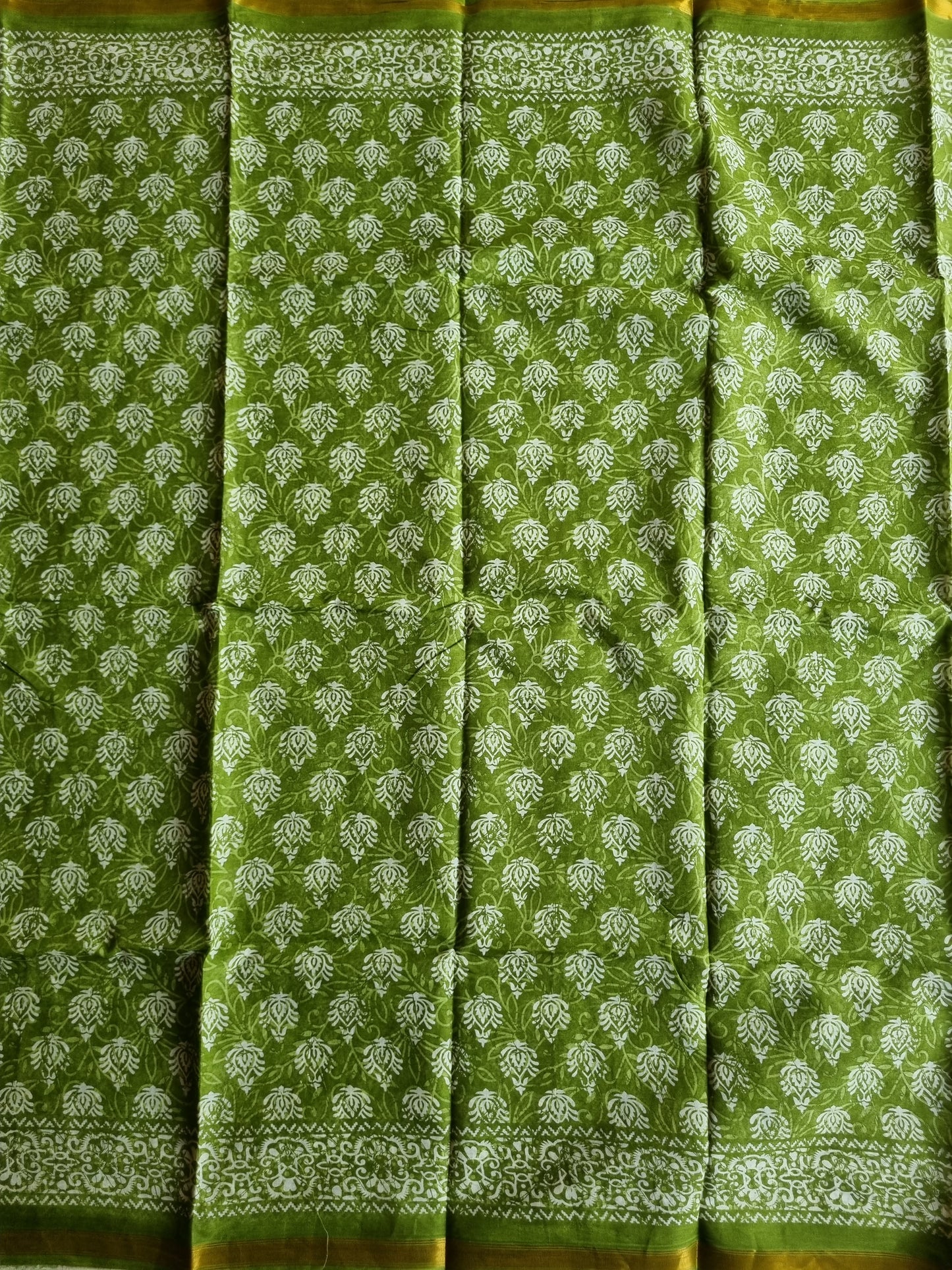 GREEN PURE COTTON SAREE