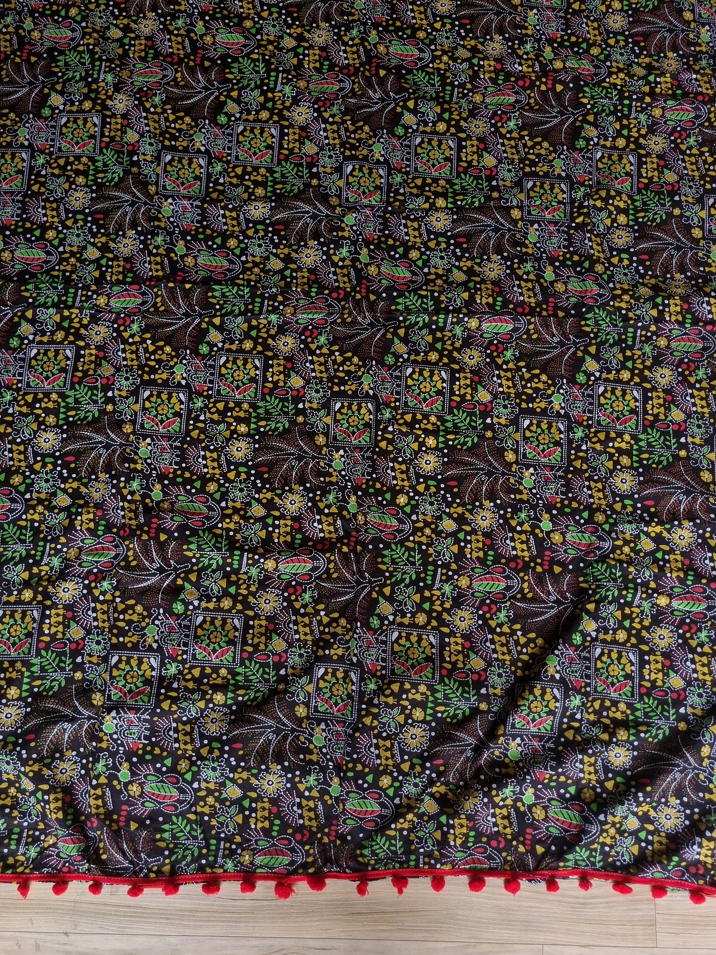 MultiColor Kalamkari Mix Cotton Saree