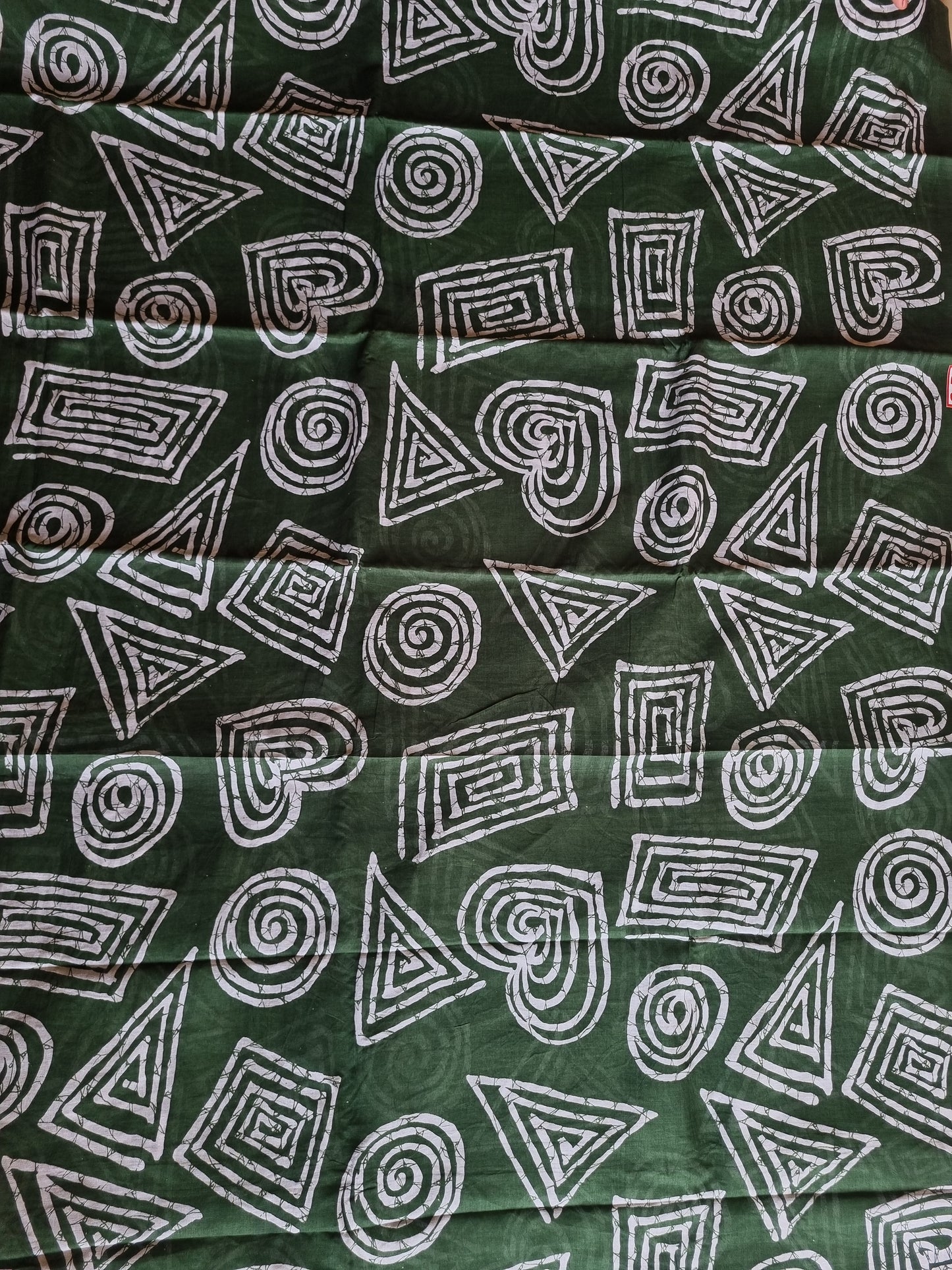 GREEN BLOCK PRINT SAREE