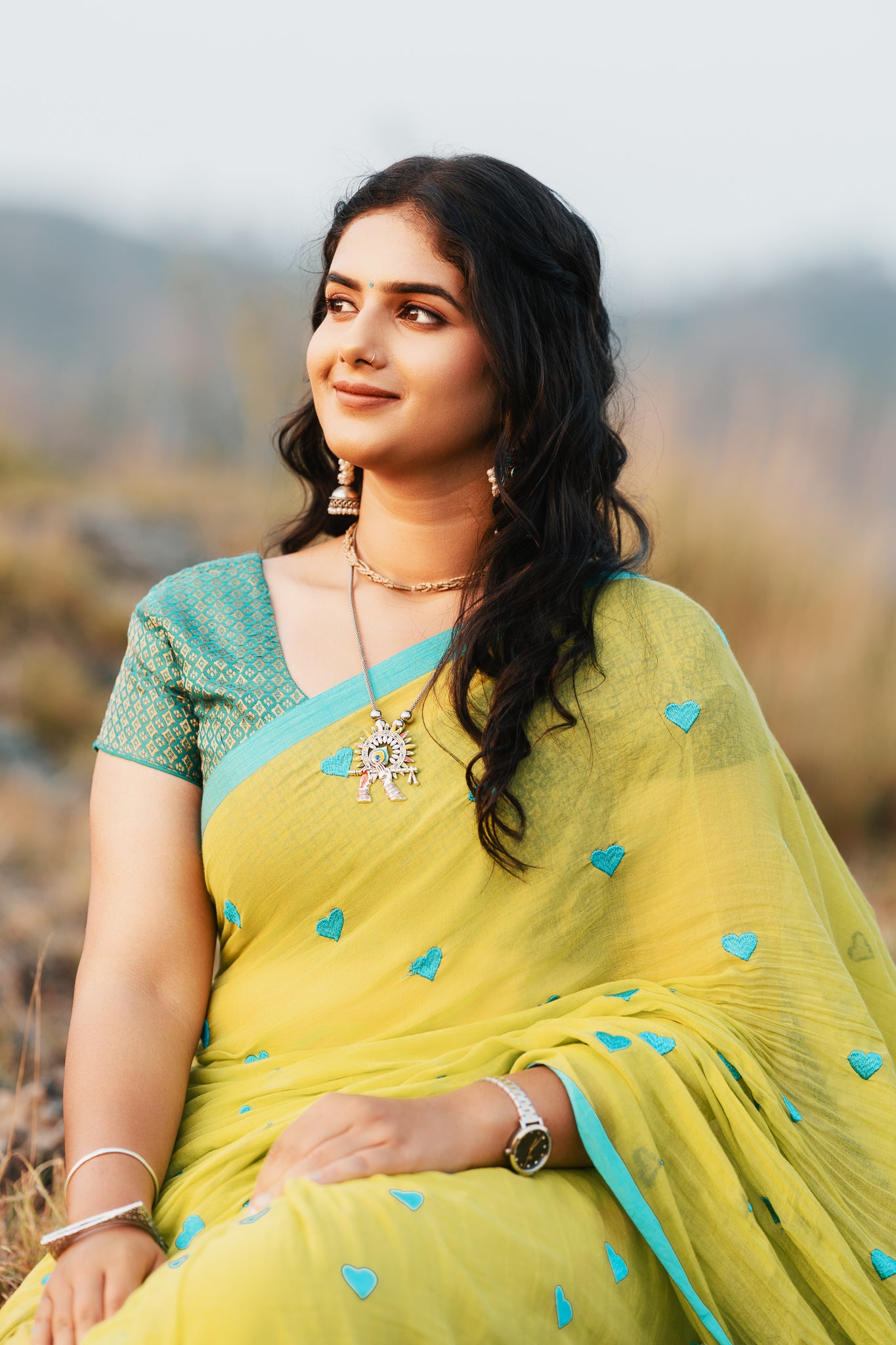GREEN HEART MUL COTTON SAREE