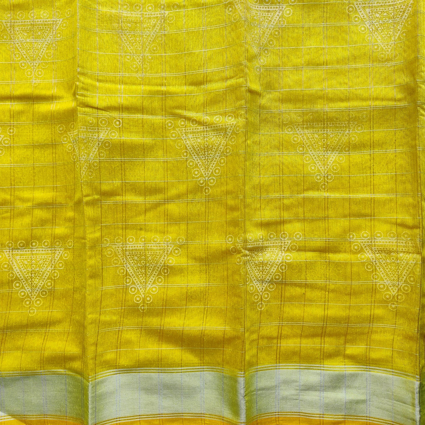 LEMON YELLOW COTTON SAREE