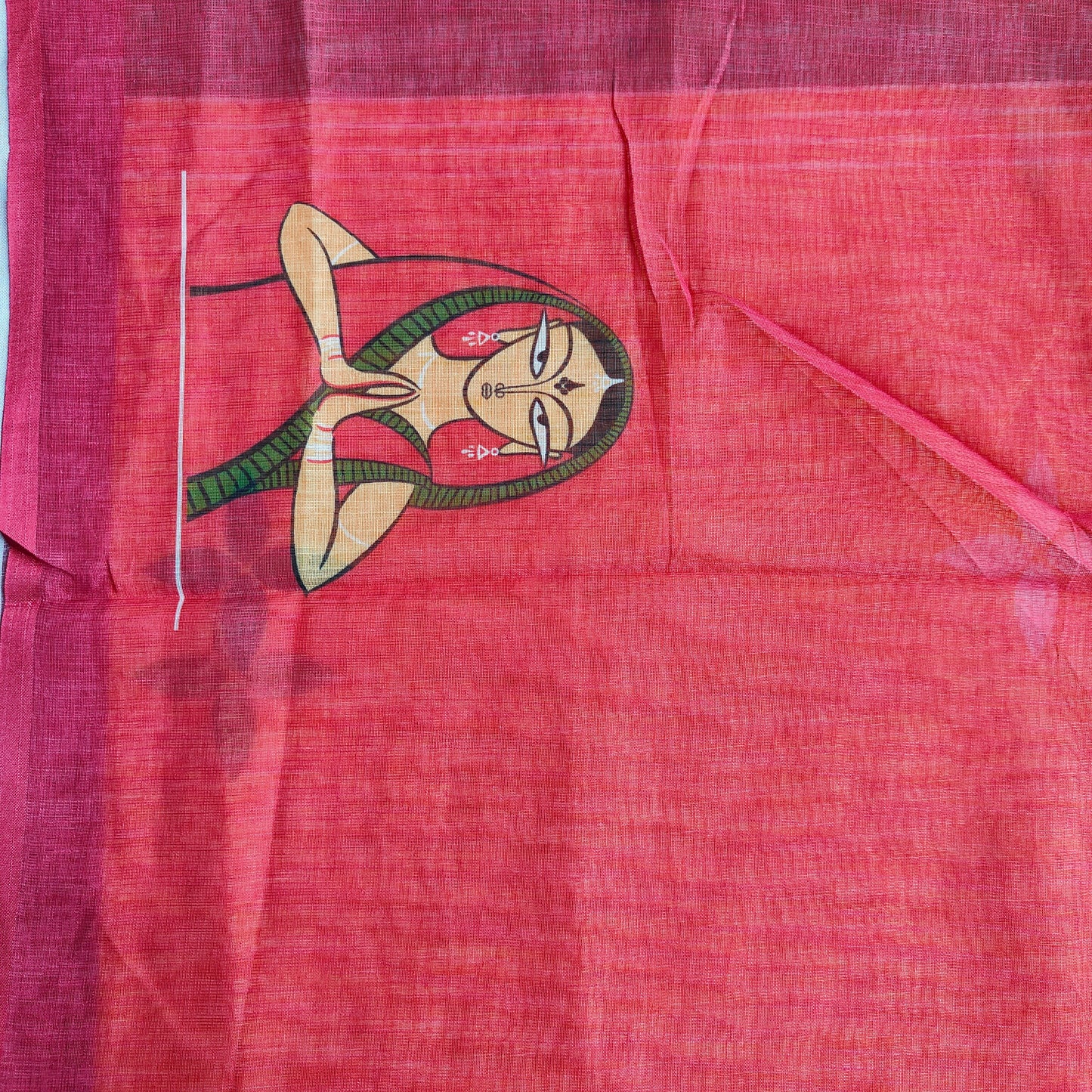 YELLOW AND GREEN PURE COTTON SAREE