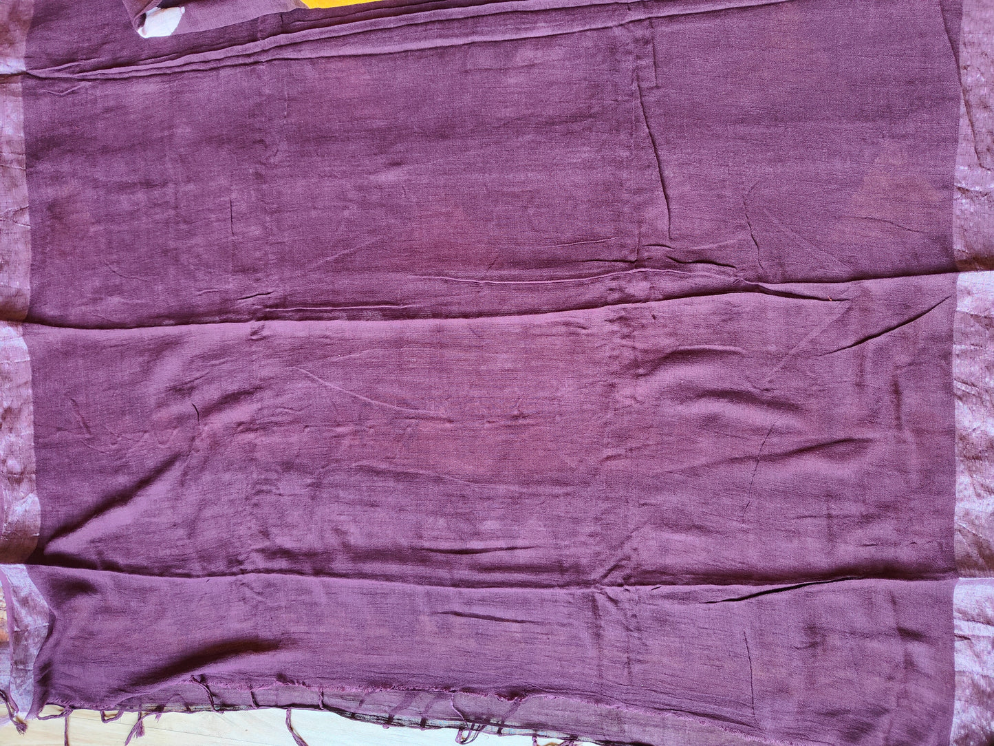 TRIANGULAR MULTICOLOR LINEN SAREE