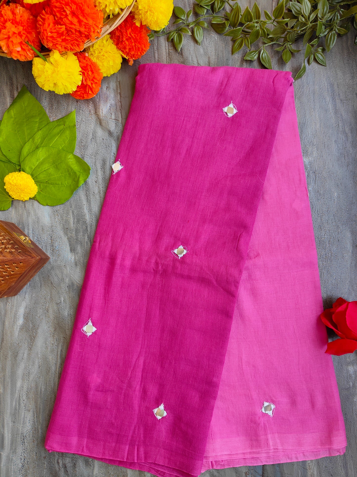 PINK SITARA MUL COTTON SAREE