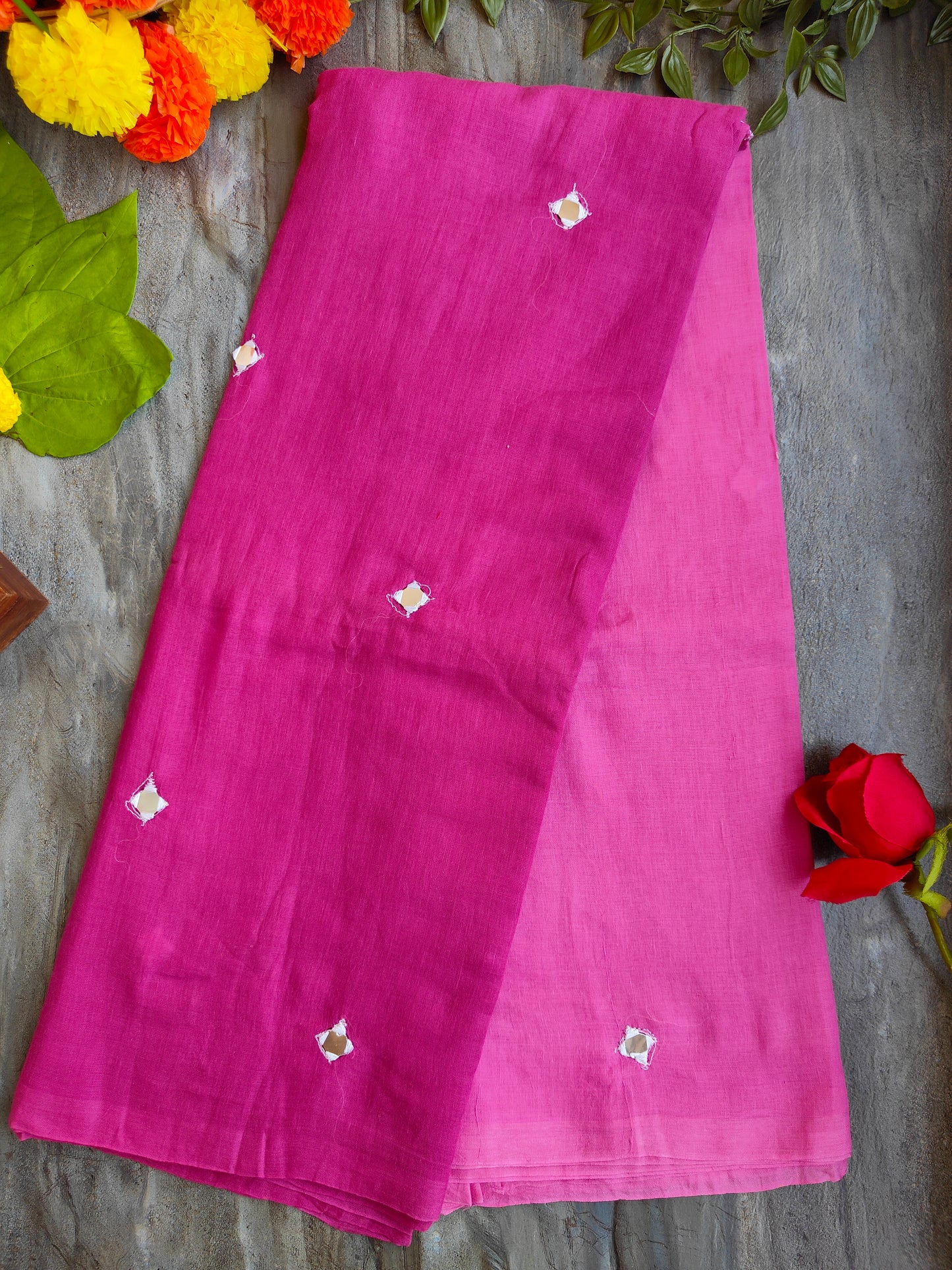 PINK SITARA MUL COTTON SAREE