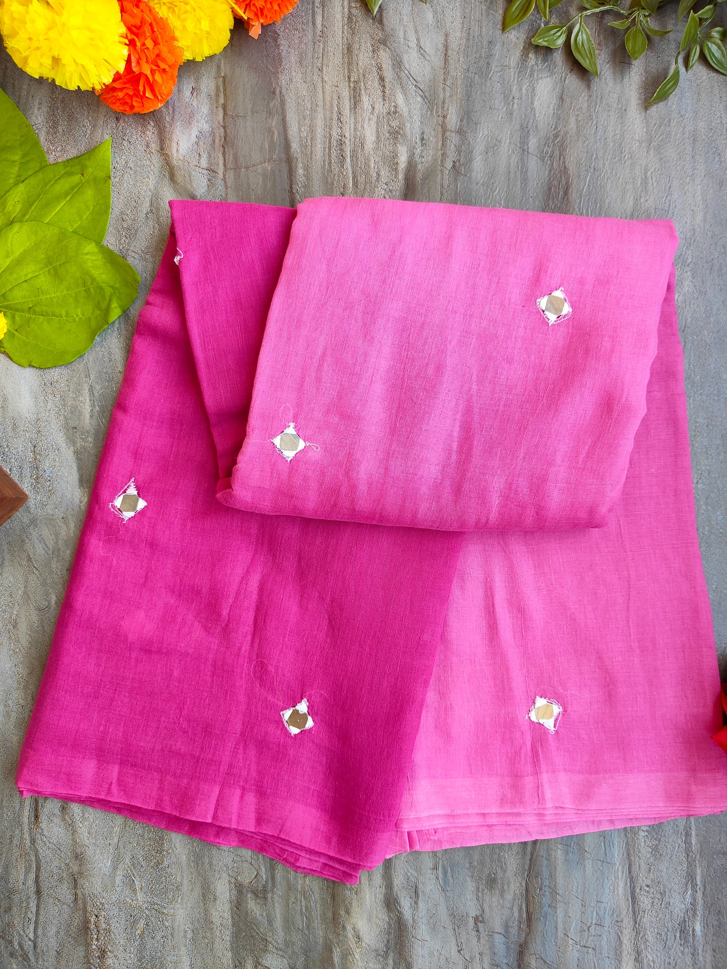 PINK SITARA MUL COTTON SAREE