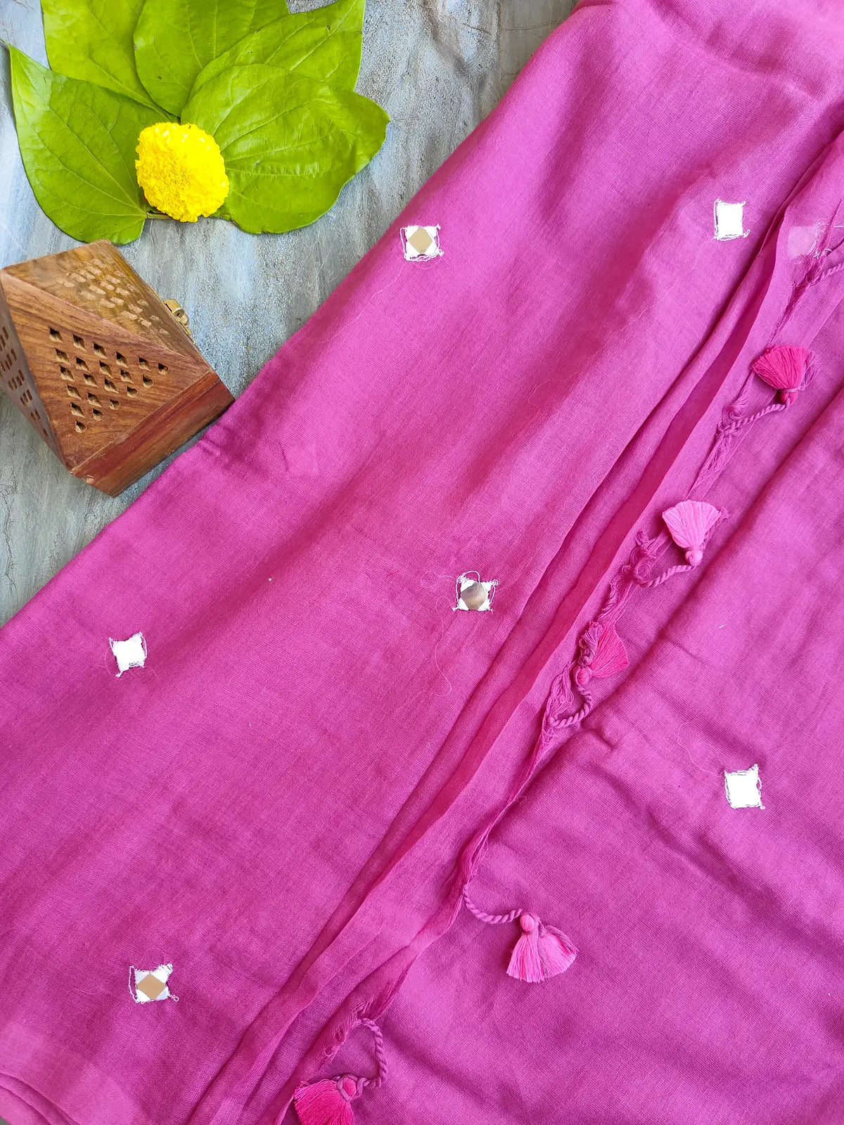 PINK SITARA MUL COTTON SAREE
