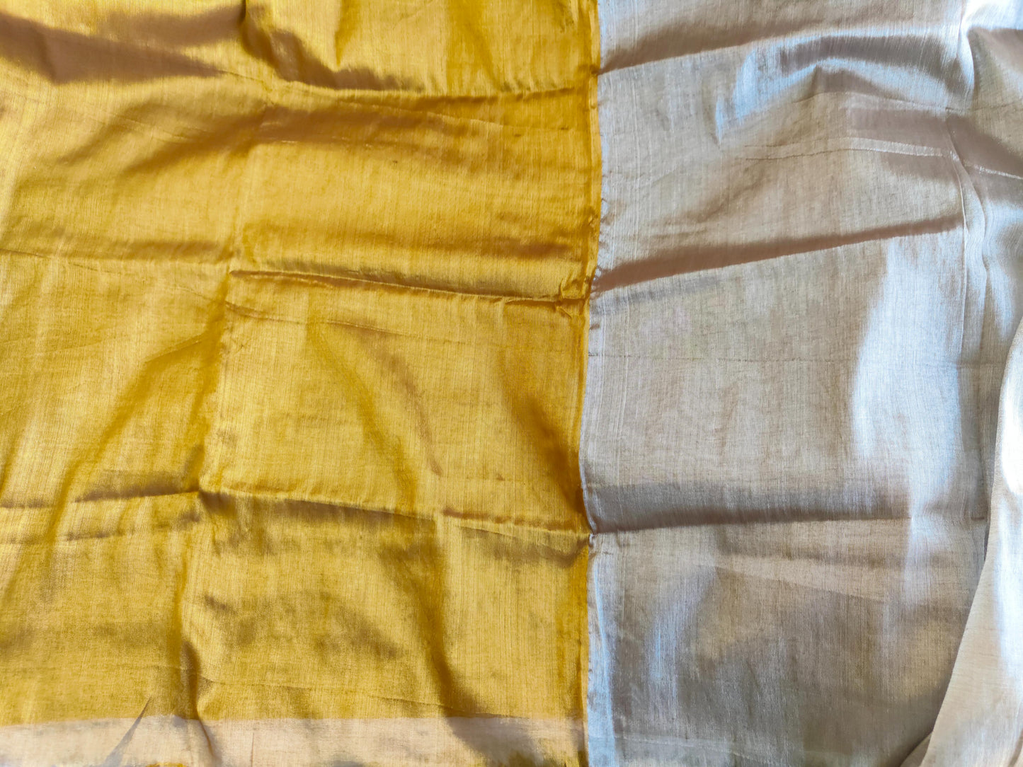 GOLD AND SILVER COTTON TISSUE SAREE