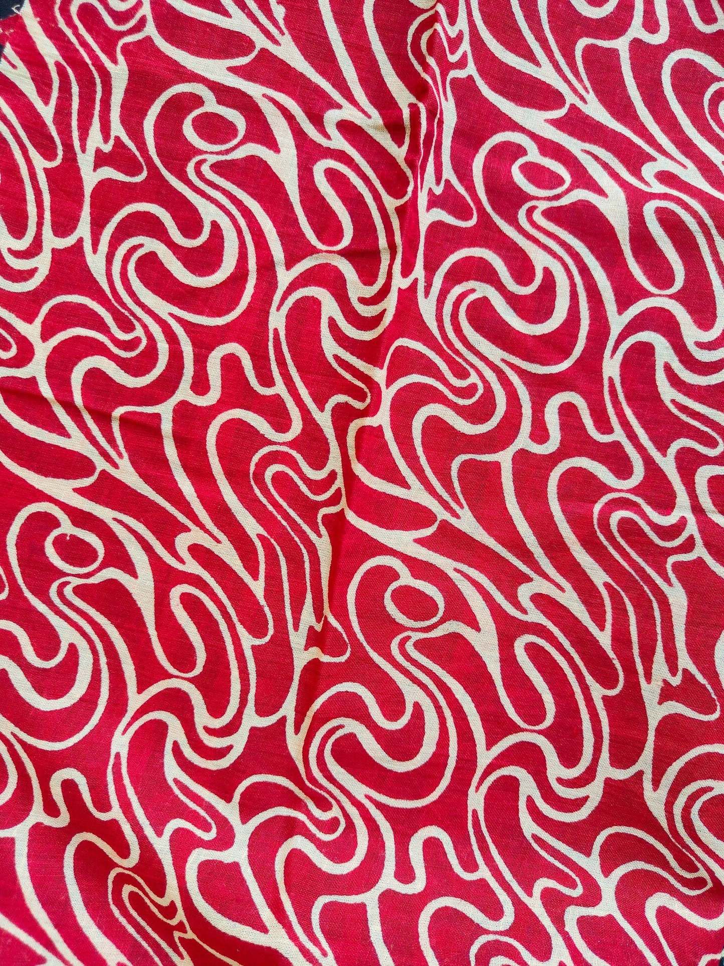 RED AJRAKH CHANDERI COTTON SAREE