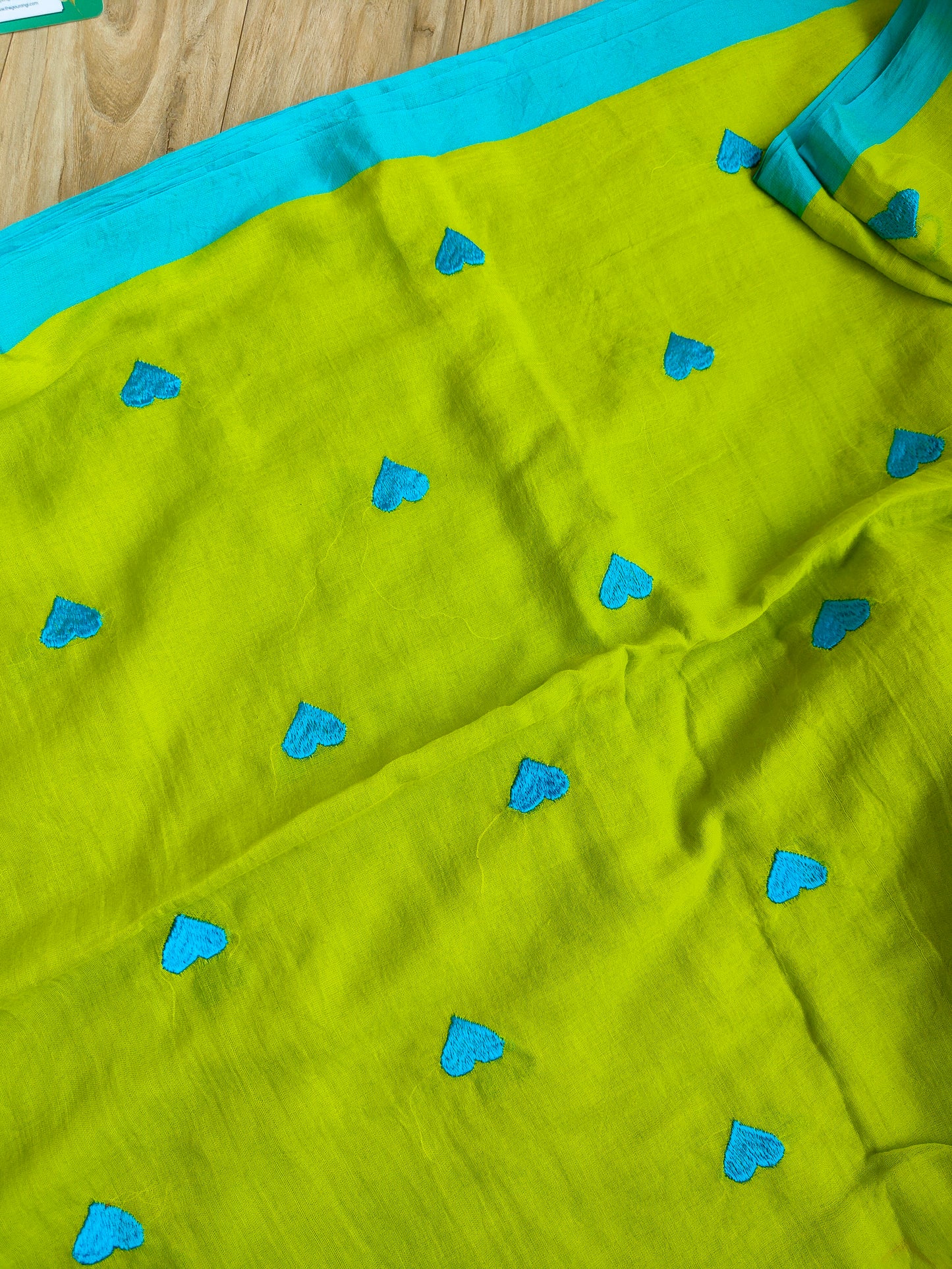 GREEN HEART MUL COTTON SAREE