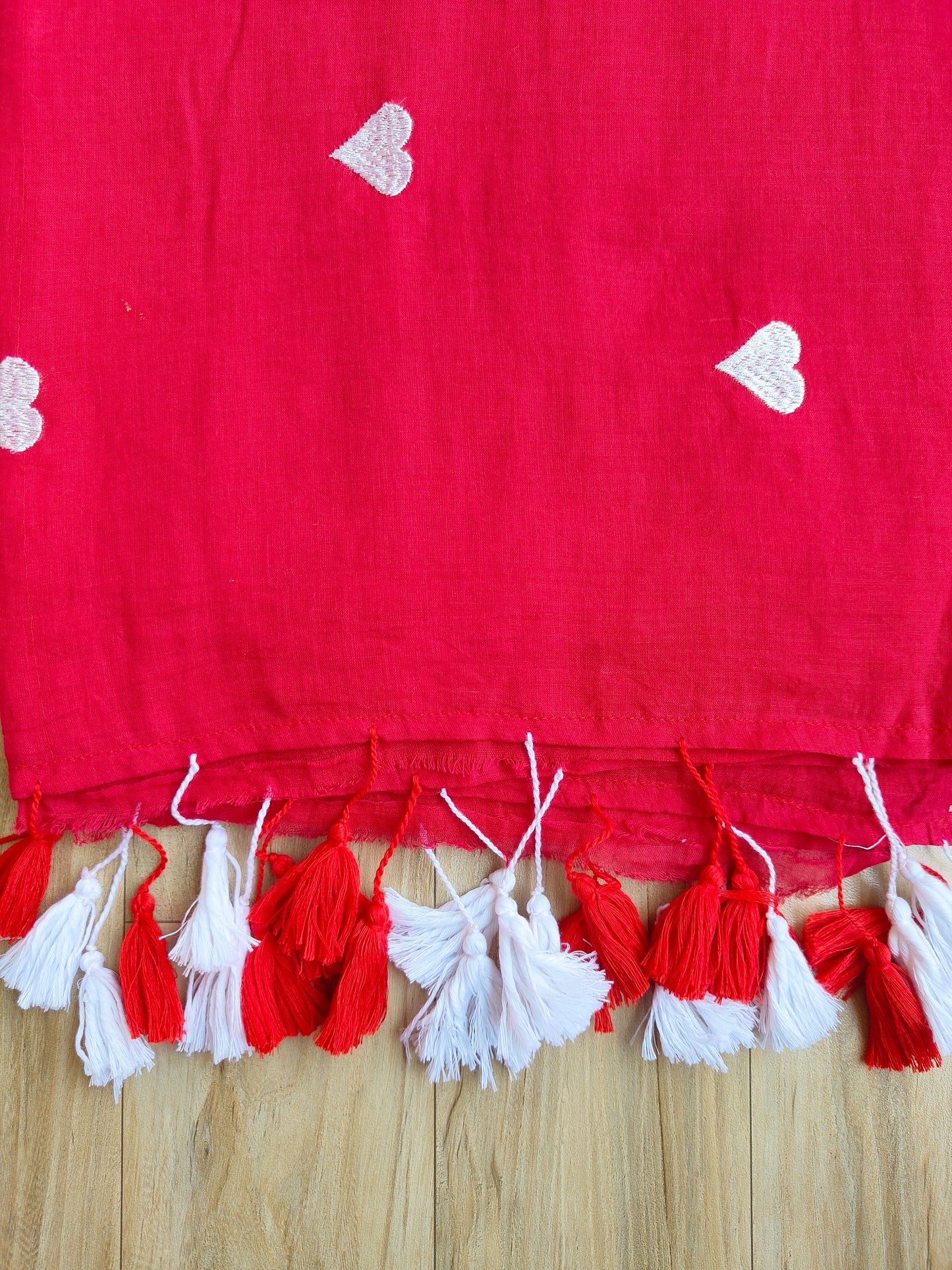 RED HEART MUL COTTON SAREE