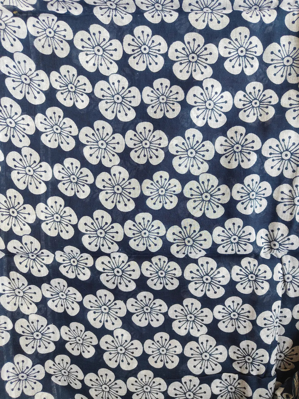 INDIGO AJRAKH CHANDERI COTTON SAREE