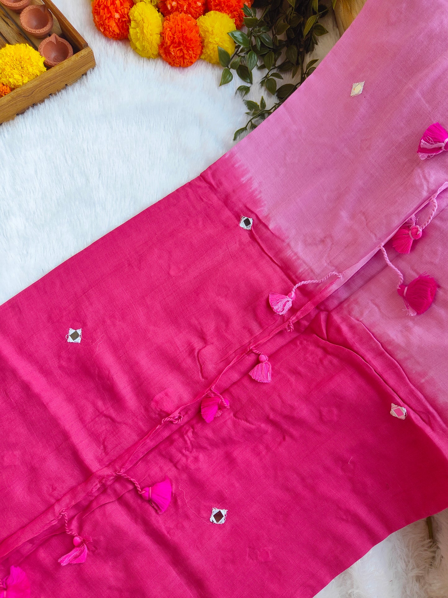 PINK SITARA MUL COTTON SAREE
