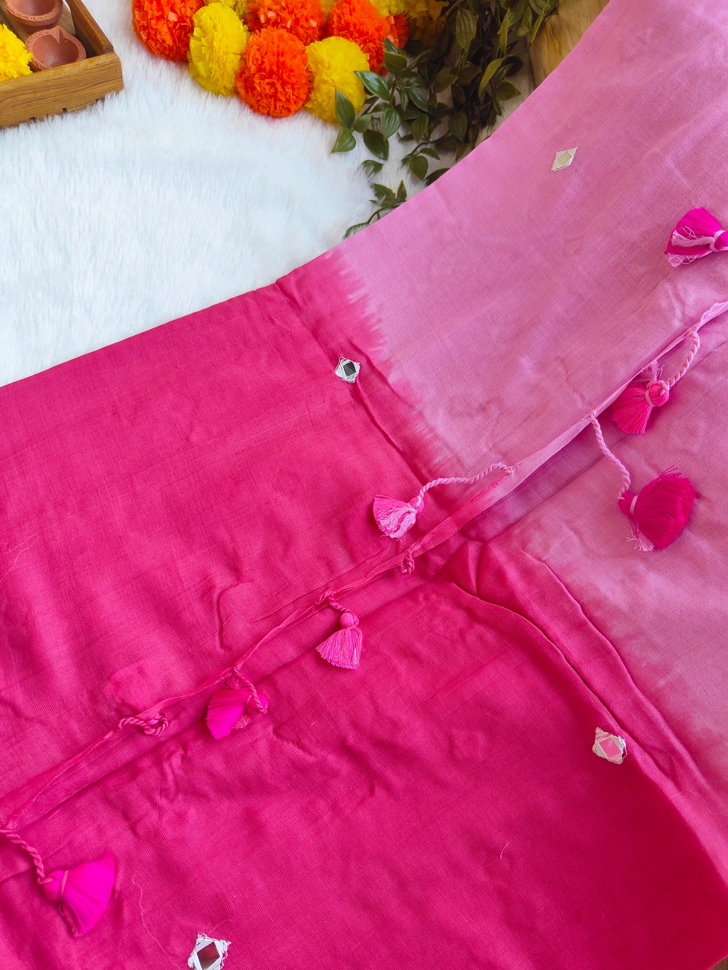 PINK SITARA MUL COTTON SAREE