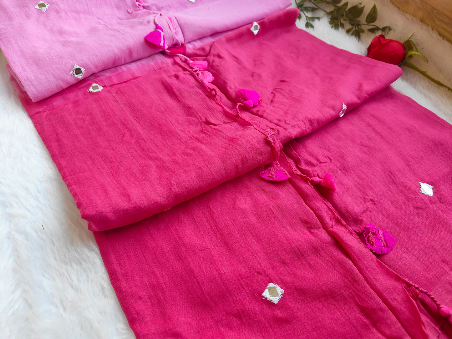 PINK SITARA MUL COTTON SAREE