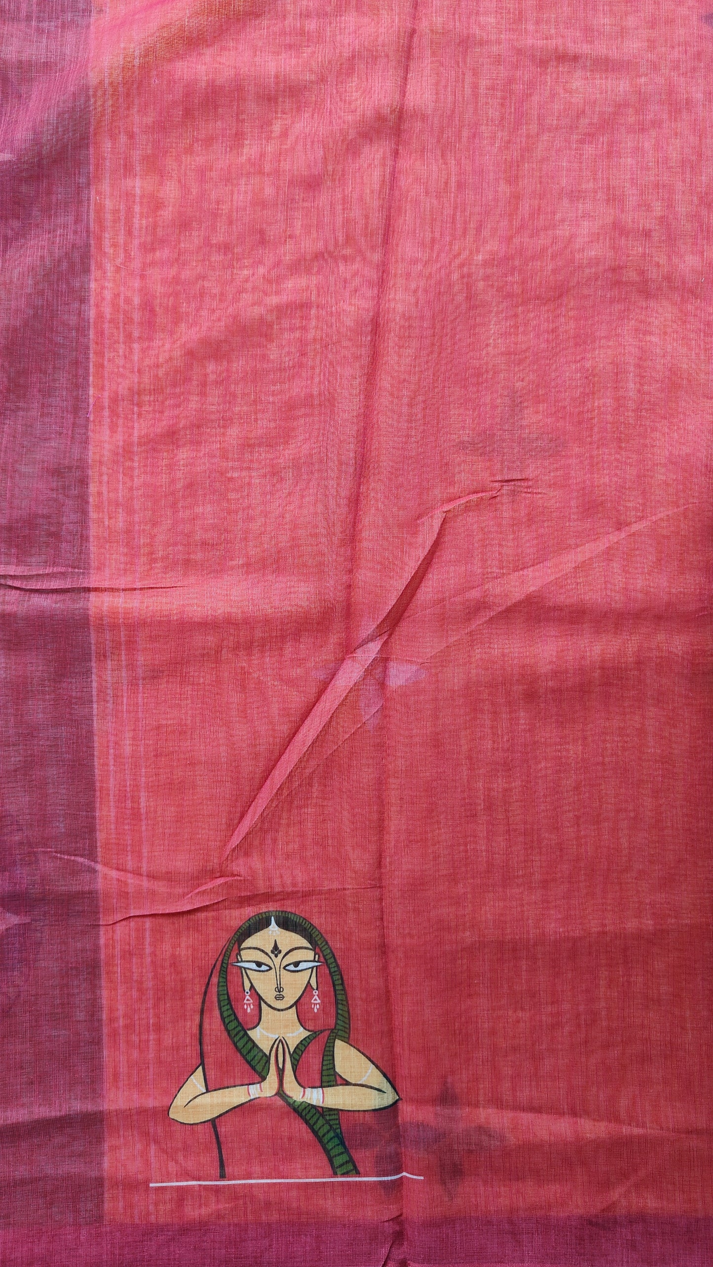 YELLOW AND GREEN PURE COTTON SAREE