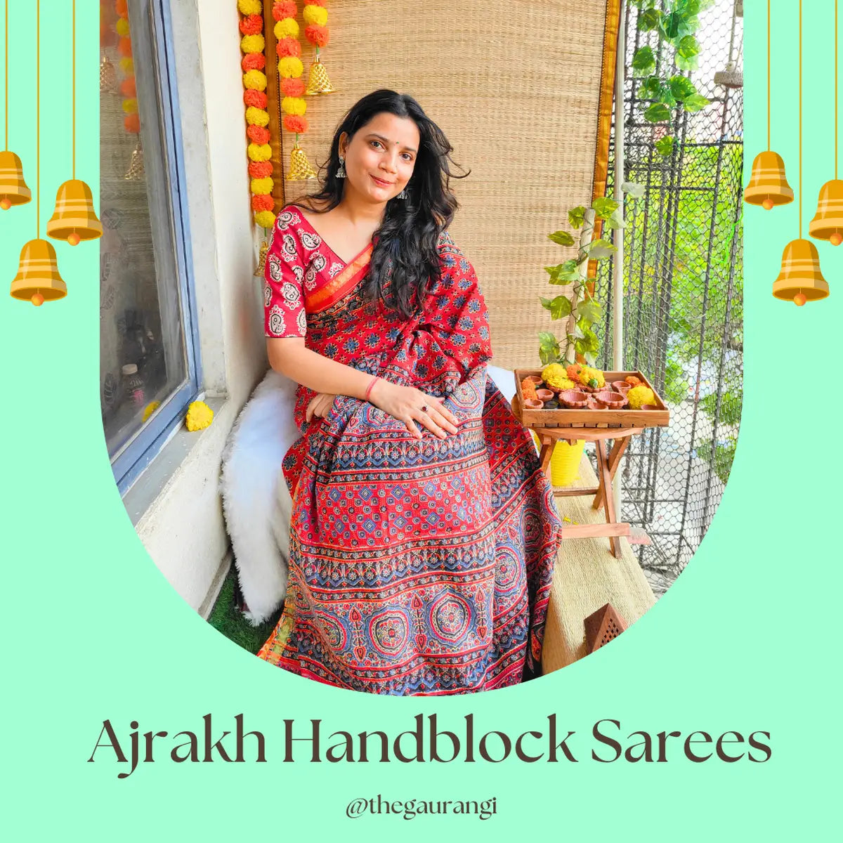 Ajrakh Chanderi Sarees
