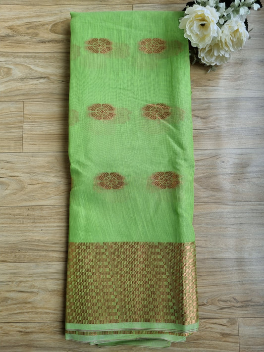 GREEN COPPER ZARI SAREE