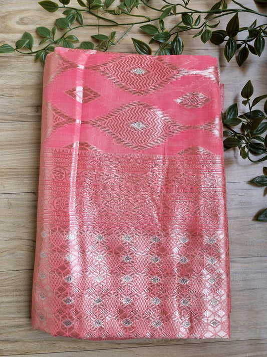 PINK ZARI WORK SAREE