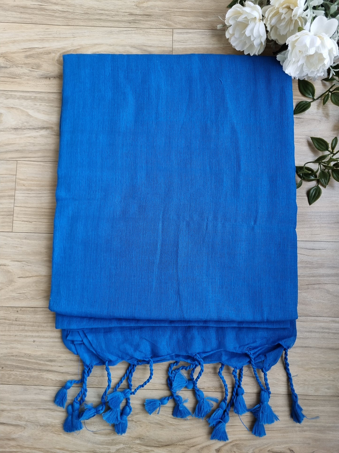 KHADI COTTON BLUE SAREE