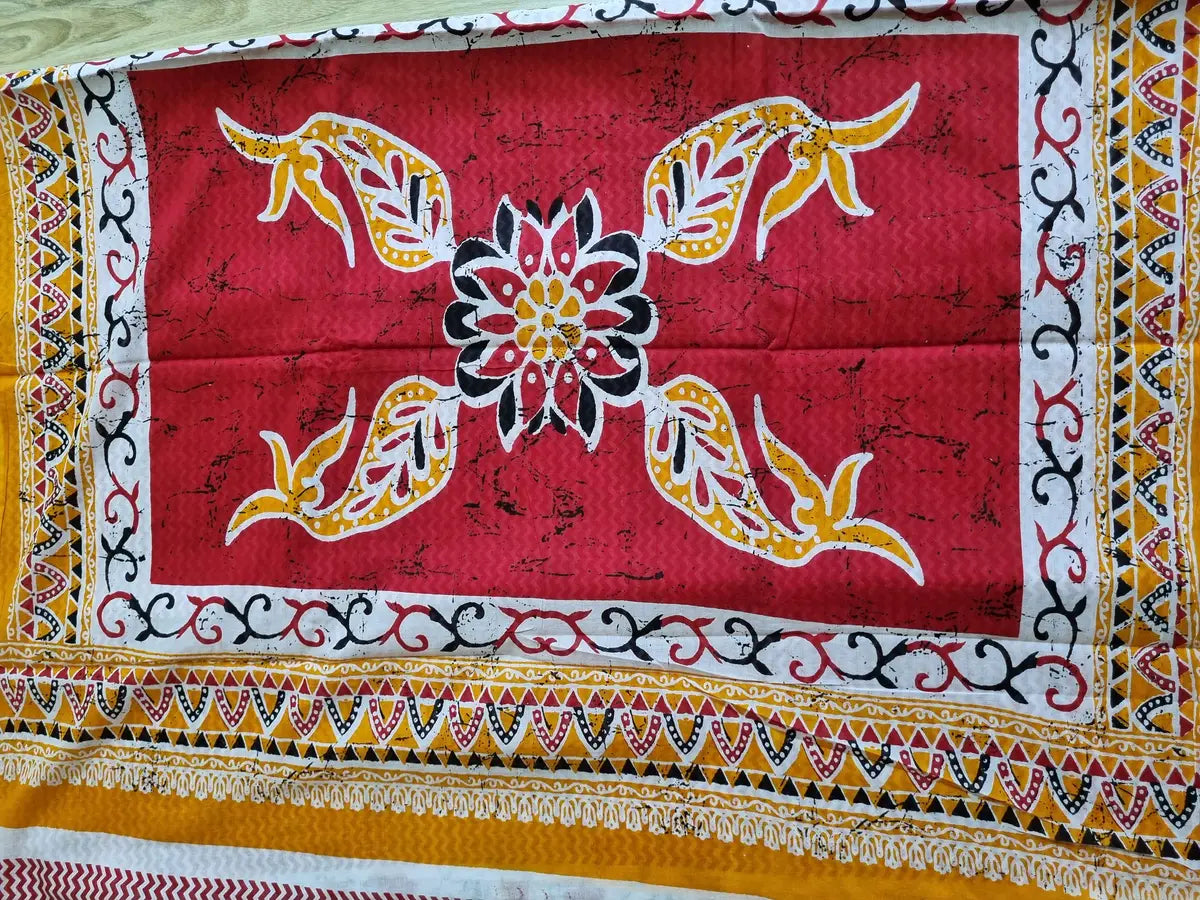 HANDBLOCK PRINTED MUL COTTON SAREE