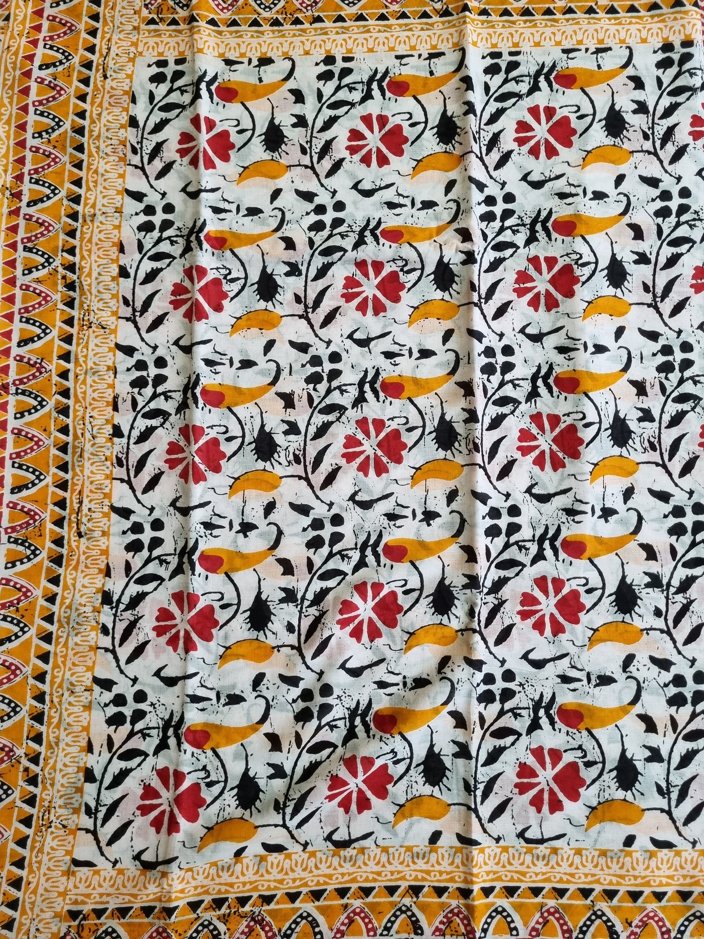 HANDBLOCK PRINTED MUL COTTON SAREE