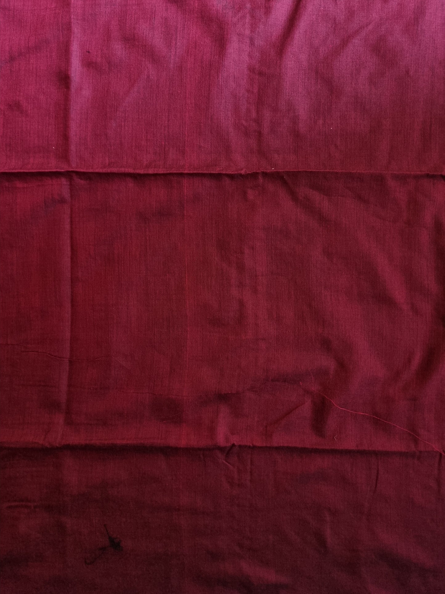 MAROON & BLACK BORDER KHADI COTTON SAREE