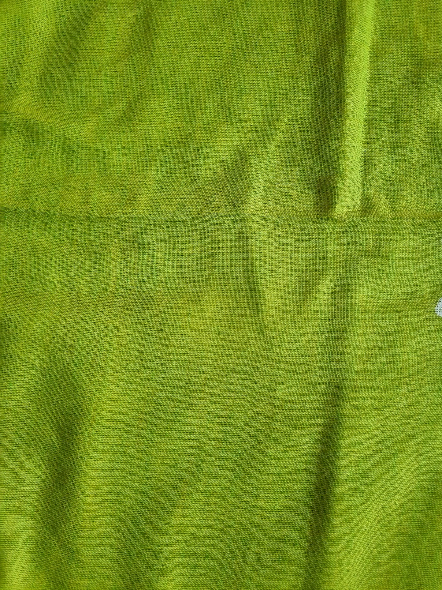 HAND PAINTED KHADI GREEN SAREE