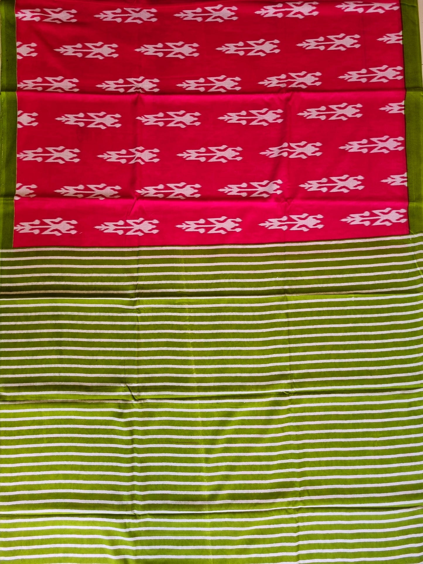 PINK & WHITE MUL COTTON SAREE