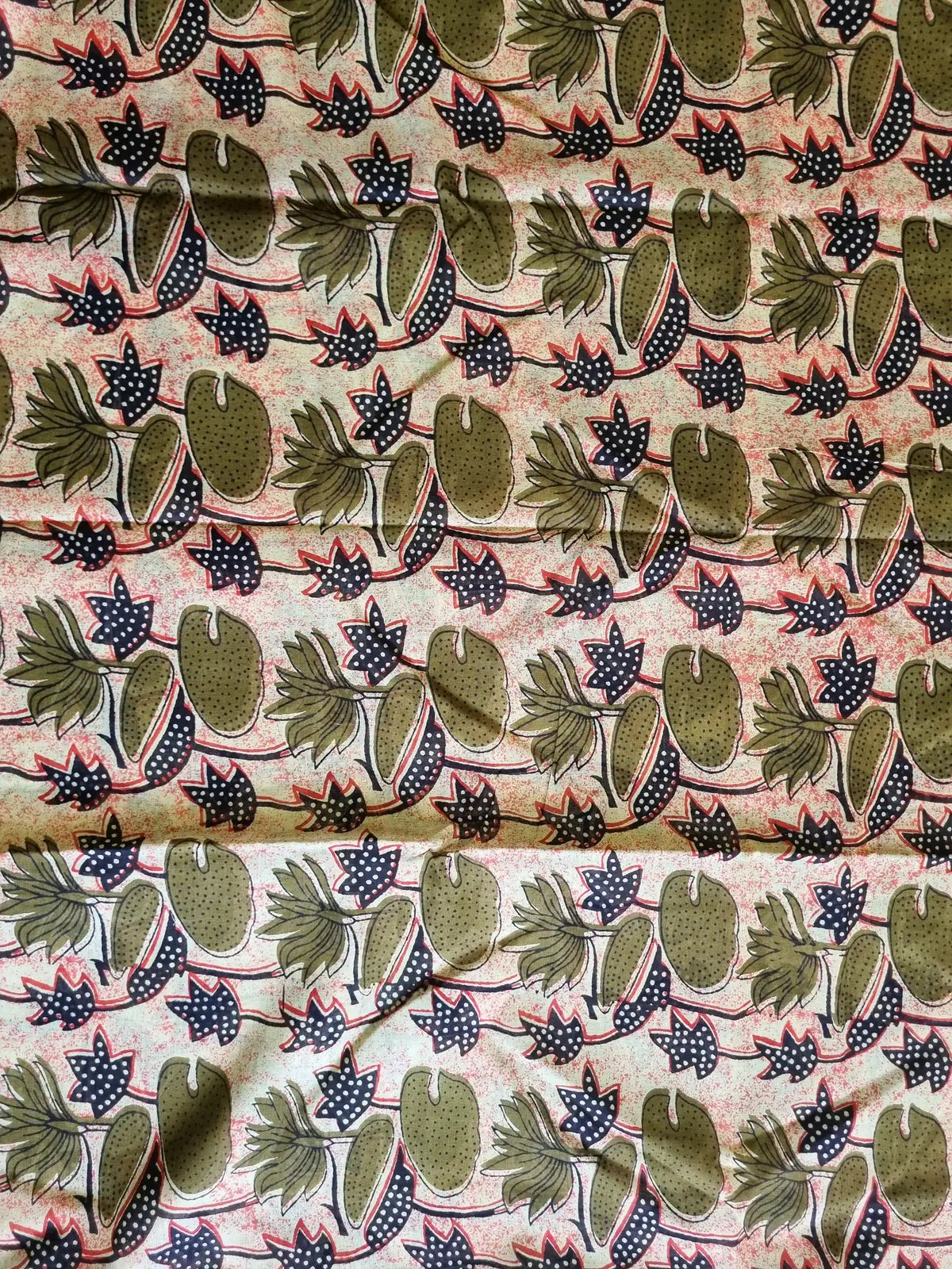 GREEN AJRAKH CHANDERI COTTON SAREE