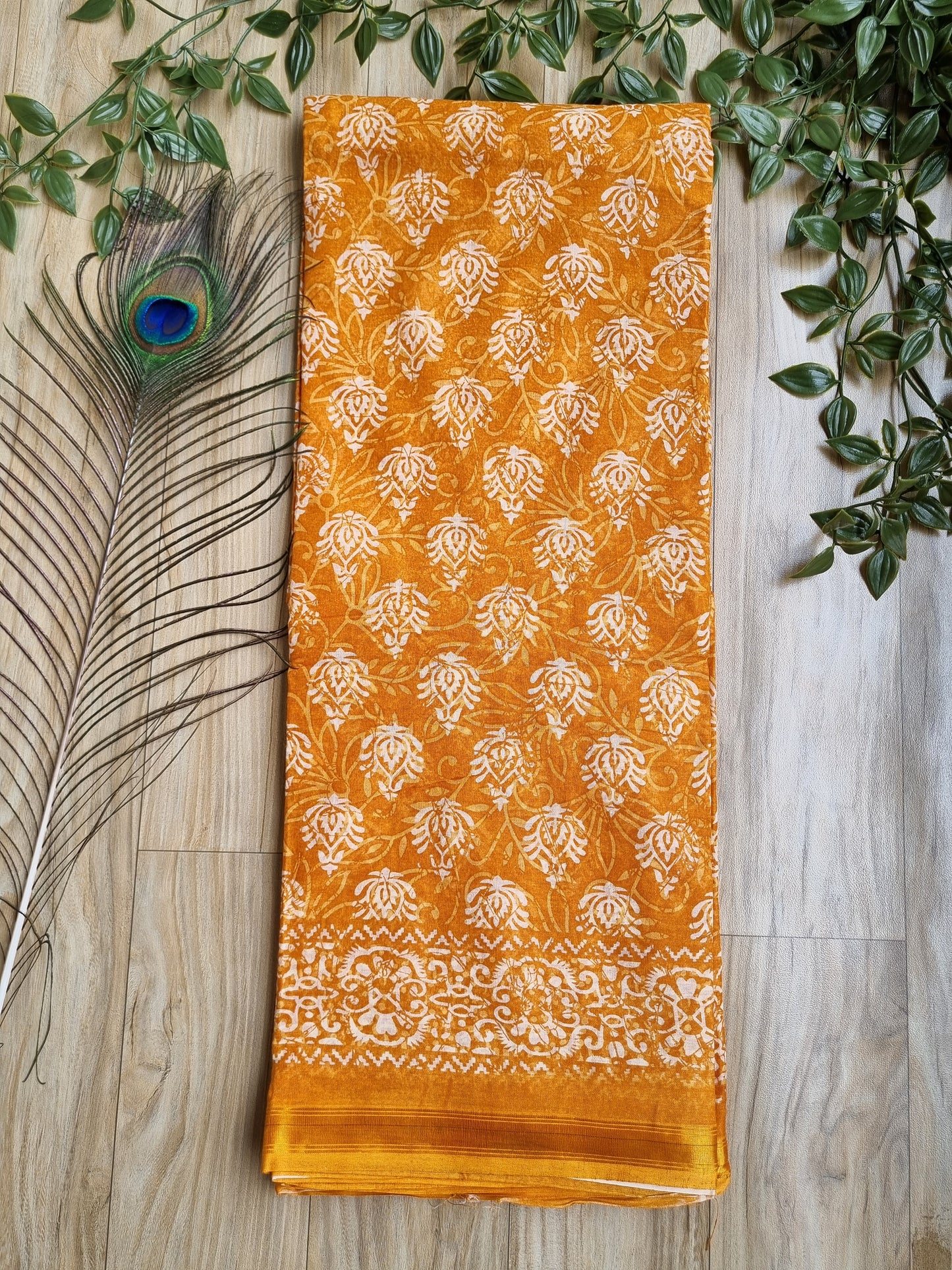 ORANGE PURE COTTON SAREE