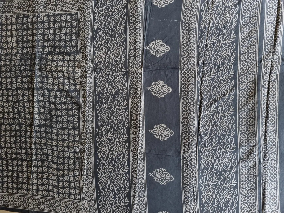 GREY MUL COTTON SAREE