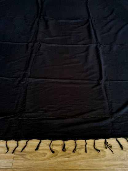 BOTTLE GREEN PLAIN SAREE