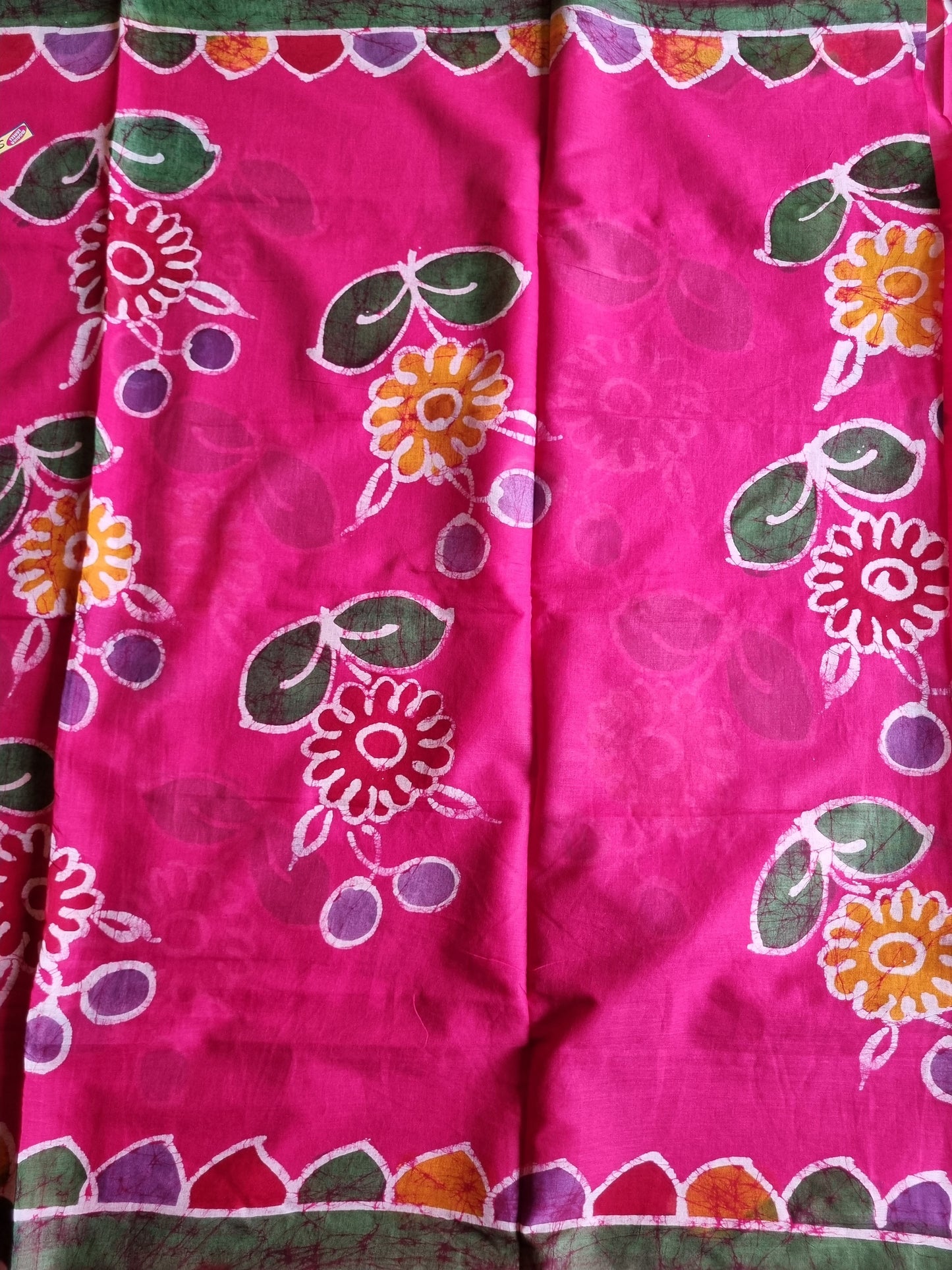 RANI PINK AND GREEN SAREE