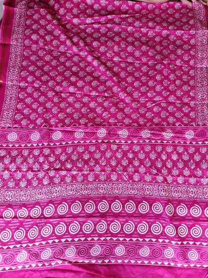 PINK PURE COTTON SAREE