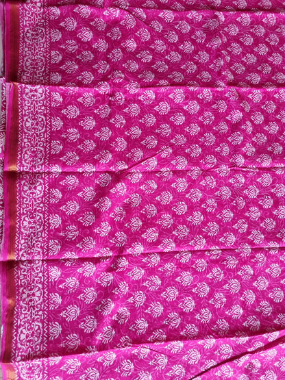 PINK PURE COTTON SAREE