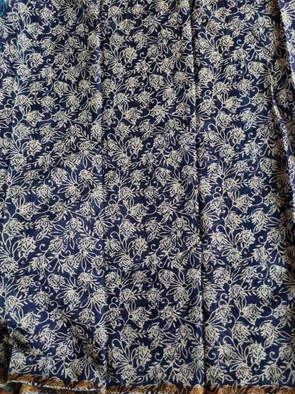 BLUE PURE COTTON SAREE