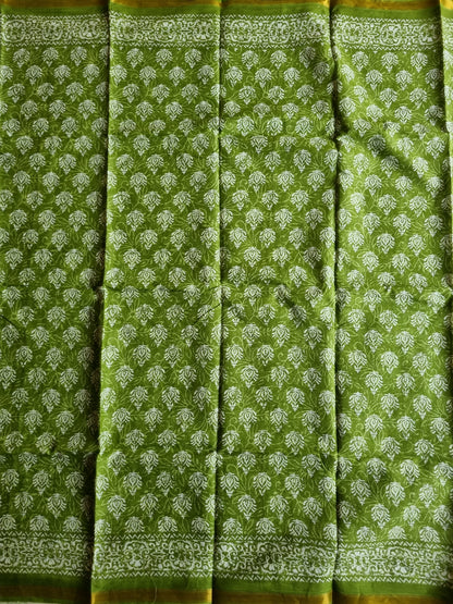 GREEN PURE COTTON SAREE
