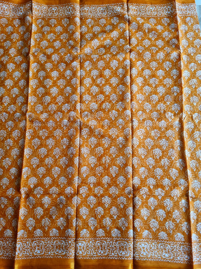 ORANGE PURE COTTON SAREE