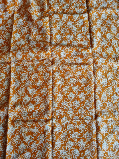 ORANGE PURE COTTON SAREE