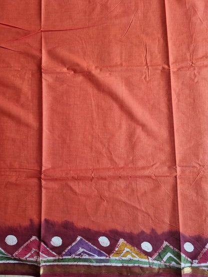 MAROON & ORANGE SAREE