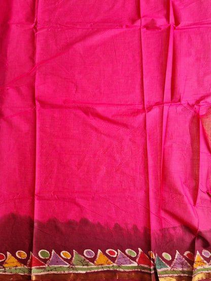 PINK & MAROON SAREE